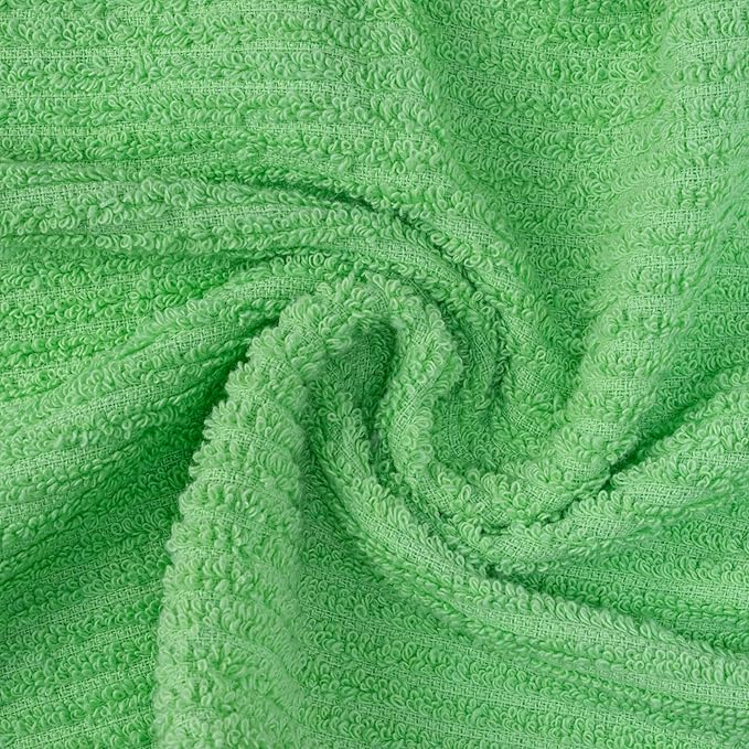 Textila Bar Mop Towels - 16x19 Inches - Pack of 12 - Apple Green - Cotton Dish Cloths & Cleaning Towels for Kitchen, Bar, Restaurant, Household Use – Absorbent, Durable, Reusable