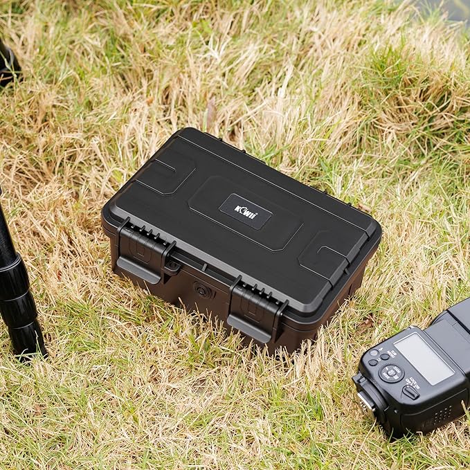 KIWIFOTOS 58 Slots AA AAA Battery Case Holder with Tester IP67 Waterproof Outdoor Household Batteries Storage Organizer Container with CR2032 Coin Cell Battery Holder