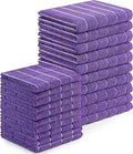 Homaxy Microfiber Kitchen Towels and Dishcloths Set, 20 Pack Soft and Absorbent Dish Hand Towels Bulk, 28 x 16 Inch & 12 x 12 Inch Quick Drying Rags for Washing Dishes, Purple