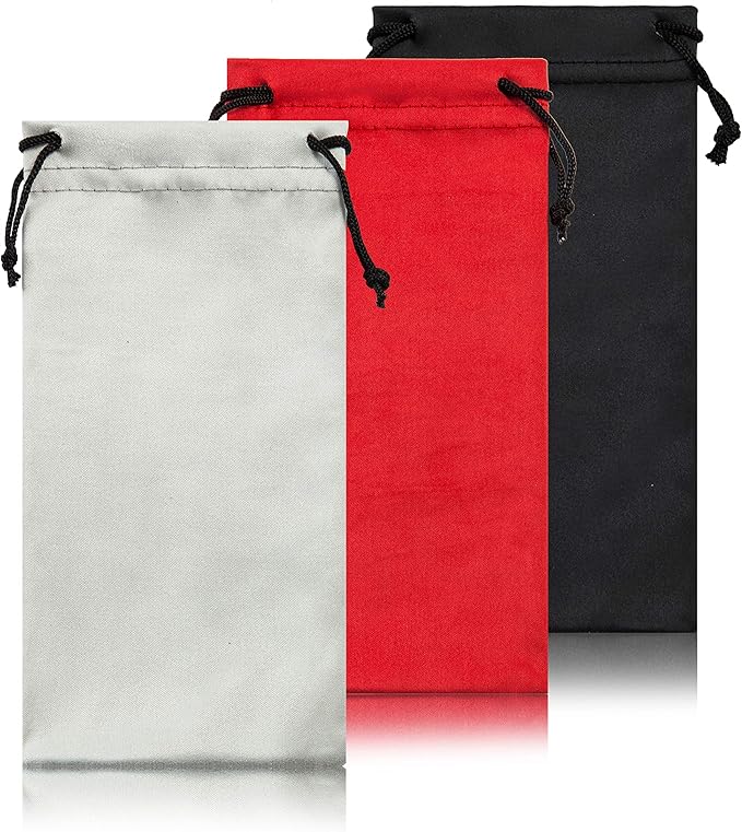 TRIUMPH VISION Soft Eyeglass Pouch 3 Pack - Pouch for glasses Microfiber Screen Cleaning Bag