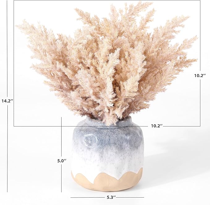 SAFAVIEH Home Collection Faux Artificial 14-inch Decorative Potted Broom Corn Plant