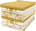 KAF Home Assorted Flat Kitchen Towels | 100% Cotton - 18 x 28 inches | Ultra Absorbent Soft Kitchen Tea Towels | Perfect for Cooking, Cleaning, and Drying Hands (Honey, 18 x 28-10 Pack)