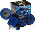 Grout Cleaner Kit - Bathroom Drill Brush Attachment Set - Household Cleaning Supplies - Shower Cleaner - Tub Scrubber - Toilet Brush - Spotless Tiles - Power Scrubbing Nylon Bristles