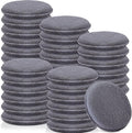 Tanlade 100 Pcs Car Detailing Microfiber Applicator Pad Wax Applicator Wash Microfiber Pads, 5 Inch Diameter (Grey)