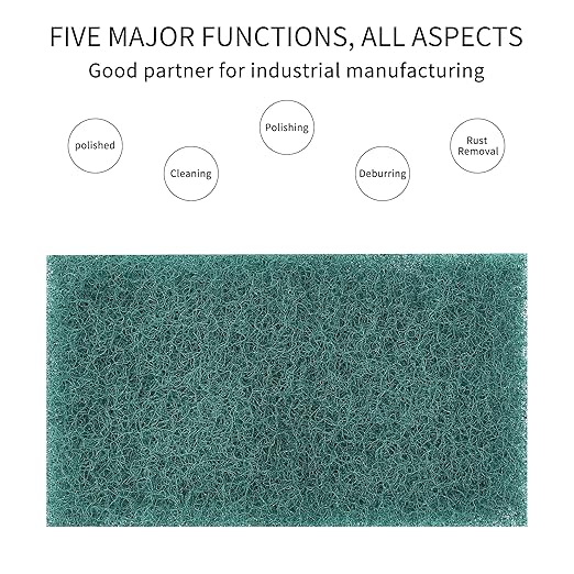 Green Scuff Pads - 10Pcs Scotch Brite - Very Fine Grade Hand Pads General Purpose Sanding Hand Pads 200 x 125mm/8" x 5"