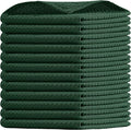Olive Green Waffle Dishcloths, 12"x12", Durable, Soft, Absorbent, 100% Cotton, Quick Drying, Reusable, Machine Washable, Ideal for Cleaning, Multipurpose Towels, Set of 12