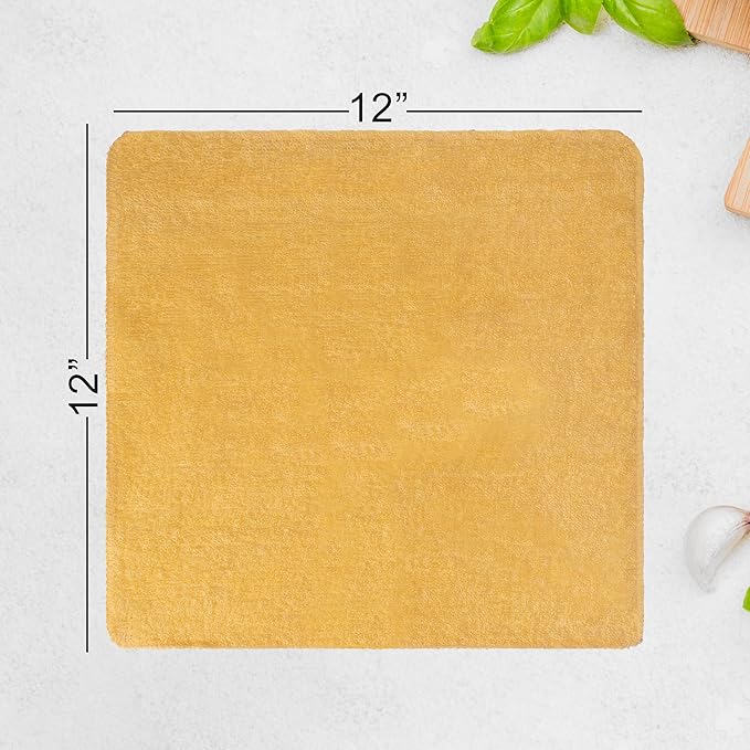 Textila Terry Wash Cloths – Pack of 10, Warm Yellow, 12x12 Inches – Soft, Absorbent & Multipurpose Cotton Washcloths for Face, Hand, Bath, Kitchen, Spa, Gym & Hotel Use