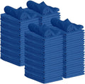 GREEN LIFESTYLE 100 Pack 12x14 Blue Shop Towel 100% Cotton, Super Absorbent and Durable for Car, Reusable