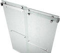 Monaco 56.5-60" W x 78" H 3/8" Twinglide Frameless Shower Door with Tempered Rain Glass (Chrome)