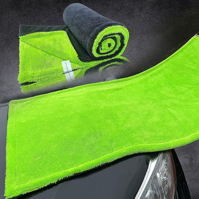 1400 GSM Car Drying Towel-48’’x24’’Extra Large Super Absorbent Twisted-Loop, Non-Streak Microfiber Car Wash Drying Towels Detailing/Cleaning Towels for Cars/Trucks/SUVs