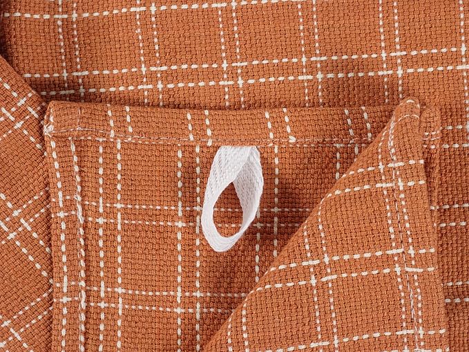 KAF Home Assorted Flat Kitchen Towels | 100% Cotton - 18 x 28 inches | Ultra Absorbent Soft Kitchen Tea Towels | Perfect for Cooking, Cleaning, and Drying Hands (Orange, 18 x 28-10 Pack)