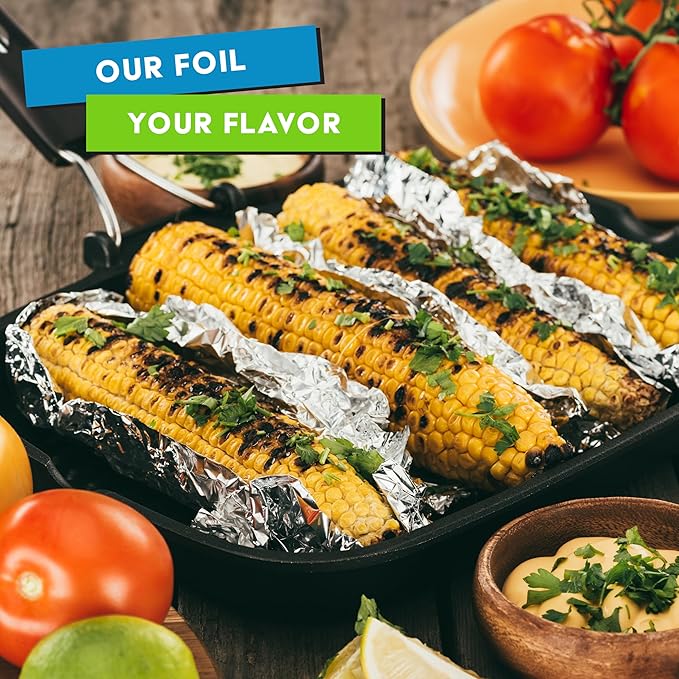 Stock Your Home Aluminum Foil Sheets, 200 Count, 15' Extra Wide Heavy Duty, Pop Up Foil Sheets for Restaurant, Deli, Home Use