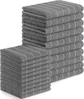 Homaxy Microfiber Kitchen Towels and Dishcloths Set, 20 Pack Soft and Absorbent Dish Hand Towels Bulk, 28 x 16 Inch & 12 x 12 Inch Quick Drying Rags for Washing Dishes, Grey