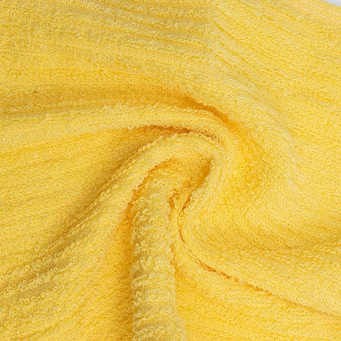 Textila Bar Mop Towels 12x12 Inch – Lemon Yellow - Orange – Pack of 10 - Cotton Dish Cloths & Cleaning Towels for Kitchen, Bar, Restaurant, Household Use – Absorbent, Durable, Reusable