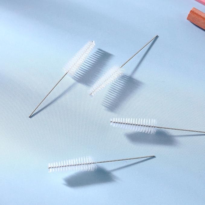 Hearing Aid Cleaning Tool Hearing Aid Vent Tube Brush Tube Cleaning Tool Small Pipe Brush for Clean Small Holes or Pipes (10 Pieces)