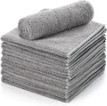 Honeydak 8 Pack Microfiber Record Cleaning Cloth, 12" x 12" Reuseable Anti Static Towels for Glasses, TV Screen, Laptop, Musical Instrument, Ultra Absorbent, Lint Free, Streak Free(Gray)