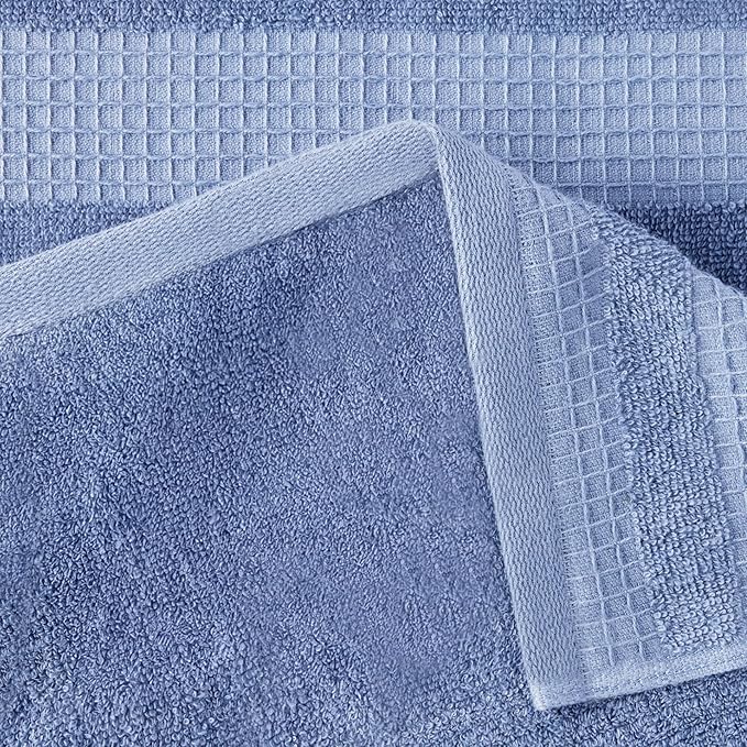 Amazon Basics Organic Cotton Waffle Weave Kitchen Dish Cloths, Ultra Absorbent, Quick Drying, Lint-Free, 12 x 12 inches, 6-Pack (2 Brown, 2 Green, 2 Navy)