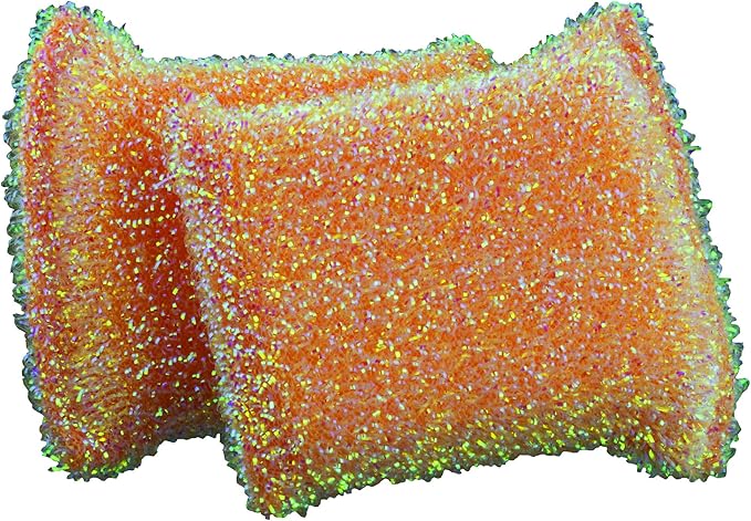 Casabella Sparkle Scrub Sponge, 2-Pack, Colors vary