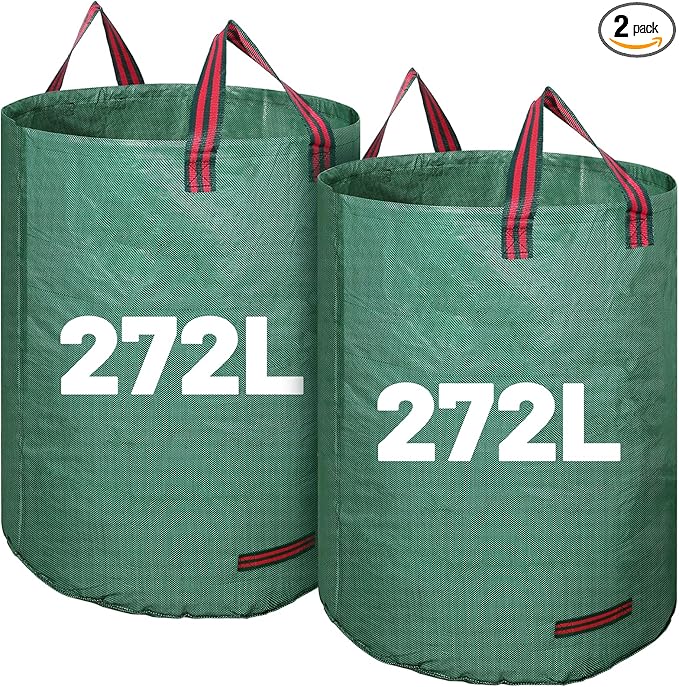 72 Gallons Reusable Yard Waste Bags, 2 Packs Lawn and Leaf Bags With Reinforced Handles, Collapsible Garden bag For Leaves,Grass,Storm Debris,Construction Waste, Standable&Foldable