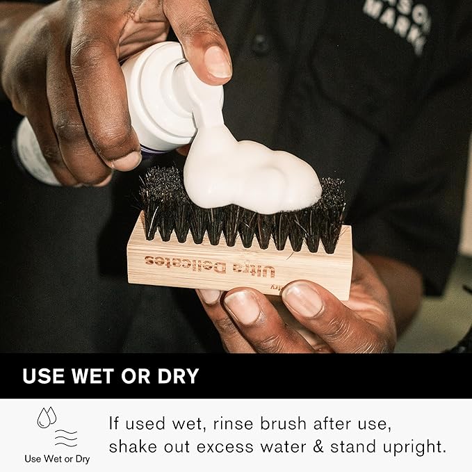 Jason Markk Ultra Delicate Shoe & Hat Cleaning Brush, Soft Bristles and Bamboo Wood, Sneaker Care, Extra Gentle, Ideal for Footwear, Safe for Wool, Cotton, Felt, Polyester, and More