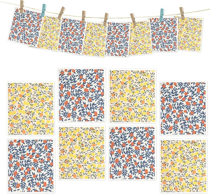 YoulerTex Swedish Dishcloths Dish Towels Set: 6 Packs Cellulose Sponge Cloths Reusable Cleaning Cloths for Kitchen Absorbent Reusable Paper Towels Dish Cloth Non-Scratch No Odor (8 Pcs Fruit)