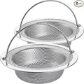 LASSHSWA Kitchen Sink Strainer Stainless Steel, Kitchen Sink Drain Strainer with Handle, Sink Strainers with Large Wide Rim 4.5" Diameter for Kitchen Sinks (2PCS)