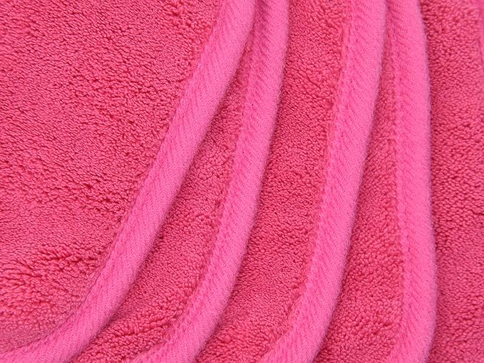 Makeup Remover Cloths for Face, Eye, Lips - Reusable Makeup Remover Pads Soft Microfiber Facial Cleansing Cloths 5 x 5 inch 12 Pack (Dark Pink)