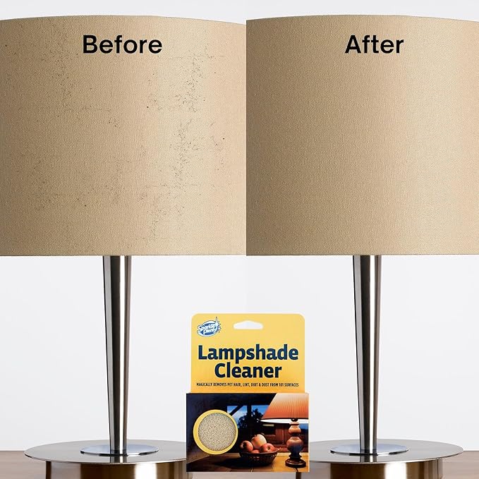 Sparkle Plenty Lampshade Cleaner - Dry Magic Dust Sponge for Lamp Shade - Dry Dusting Sponge Scrub for Fabric & Window Blinds - Effortless Duster Upholstery Cleaner for Furniture & Surfaces (3 Pack)