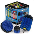 Blue Medium Stiffness Boat Brush Cleaning Set - Pool Liner Cleaning Tools Supplies - Pool Cleaner - Professional Aquarium Cleaner Set - Car Wash Detailing and Scrubbing Brush Kit – Boat Scrubber