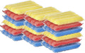 Nylon Kitchen Scrubber, Heavy Duty, Hand Friendly Scouring Sponge for Sink, Pot, Dish Washing Scrubber Non-Scratch, Kosher, 18 Pack, Blue-Red/Pink-Yellow by Superio