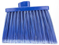 SPARTA Plastic Broom Head, Angled, Flagged for Small Debris Indoor, Outdoor, Home, Restaurant, Lobby, Office, 12 Inches, Blue