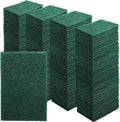 Jucoan 120 Pack Heavy Duty Scouring Pads, 4 x 6 Inch Non-Scratch Scrub Pads, Green Reusable Multipurpose Scrubbing Pads for Kitchen Dish, Metal Grills, Household Bathroom Sink Bathtub