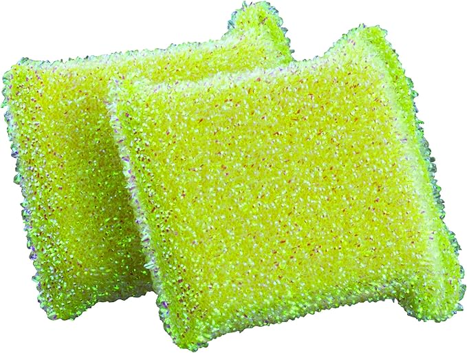 Casabella Sparkle Scrub Sponge, 2-Pack, Colors vary