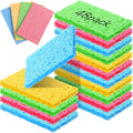 Zhengmy 48 Pieces Sponges Kitchen Compressed Sponges Bulk Natural Dish Sponge Compressed Wood Pulp Cleaning Sponge Without Scratching for Kitchen Bathroom, 3.9 x 2.4 x 0.12 Inch (Multicolor)