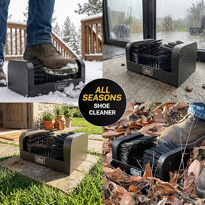 Heavy Duty Boot Brush Cleaner Outdoor Floor Mount or Portable Boot Scraper/Scrubber with Hardware