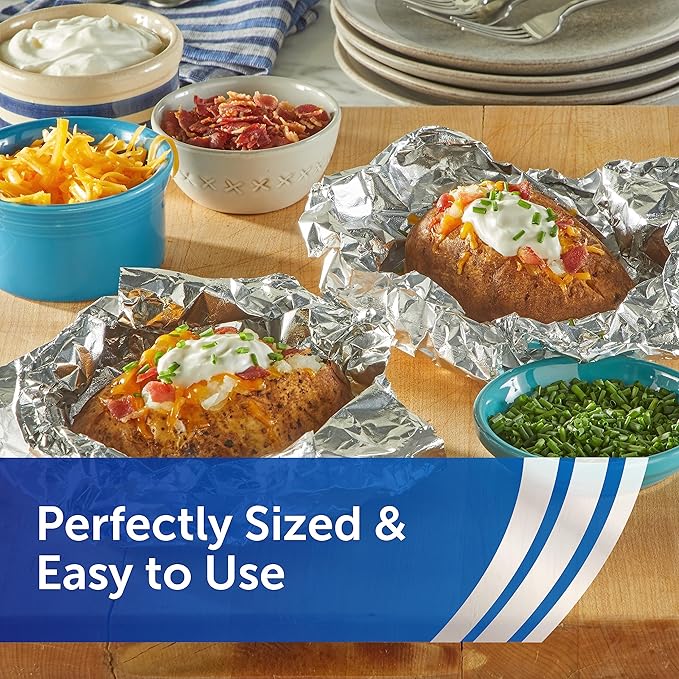 Reynolds Wrap Pre-Cut Pop-Up Aluminum Foil Sheets, 14 x 10.25 Inches, 50 Sheets (Pack of 5), 250 Total