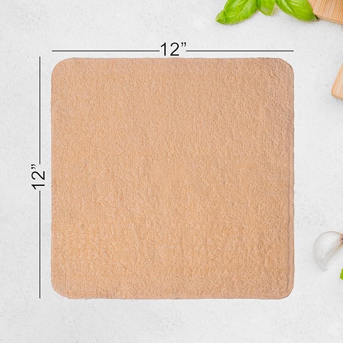 Textila Terry Wash Cloths – Pack of 10, Soft Peach, 12x12 Inches – Soft, Absorbent & Multipurpose Cotton Washcloths for Face, Hand, Bath, Kitchen, Spa, Gym & Hotel Use