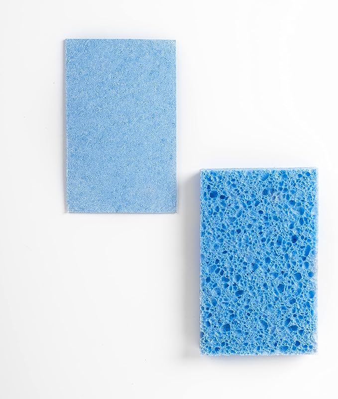 ARYA. | Pop-Up Eco Sponges 24 Pack | Natural Cellulose | Compostable & Biodegradable | Compressed Kitchen & Bathroom Sponges | Plastic-Free & Non-Scratch (24)