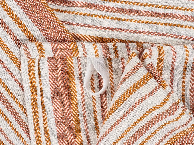 KAF Home Assorted Flat Kitchen Towels | 100% Cotton - 18 x 28 inches | Ultra Absorbent Soft Kitchen Tea Towels | Perfect for Cooking, Cleaning, and Drying Hands (Orange, 18 x 28-10 Pack)
