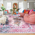 6x9 FT Leopard Rug for Living Room Light Pink Leopard Vintage Animal Rug Aesthetic Pink Rugs for Girls Room Nursery Bedroom Home Office Dorm Thin Bright Blush Pink Carpet (Light Pink, 6X9 FT)
