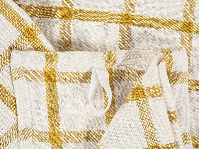 KAF Home Assorted Flat Kitchen Towels | 100% Cotton - 18 x 28 inches | Ultra Absorbent Soft Kitchen Tea Towels | Perfect for Cooking, Cleaning, and Drying Hands (Honey, 18 x 28-10 Pack)