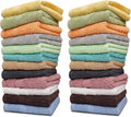 ZUPERIA 100% Cotton Bath Wash Cloths 24 Pack - 12" x 12"- Highly Absorbent Soft Washcloths for Face, Gym Towels, Hotel Spa Quality, Reusable Multipurpose (12 Multicolors)