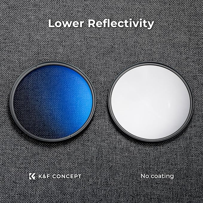 K&F CONCEPT 49mm Circular Polarizer Filter Ultra-Slim 18 Multi-Coated Optical Glass Circular Polarizing Filter for Camera Lenses with Cleaning Cloth (K Series)
