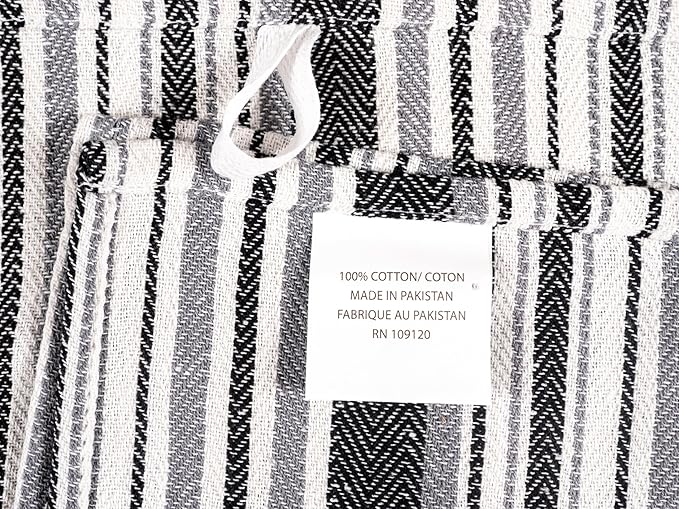 KAF Home Assorted Flat Kitchen Towels |100% Cotton - 18 x 28 inches | Ultra Absorbent Soft Dish Towels | Perfect for Cooking, Cleaning, and Drying Hands (Black, 18 x 28-10 Pack)