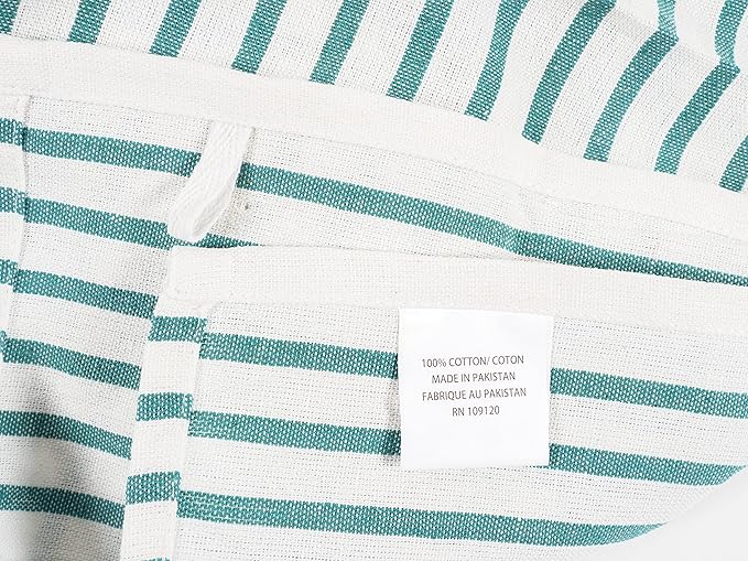 KAF Home Assorted Flat Kitchen Towels | 100% Cotton - 18 x 28 inches | Ultra Absorbent Soft Dish Towels | Perfect for Cooking, Cleaning, and Drying Hands (Teal, 10 Pack)