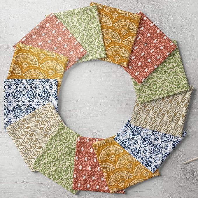 25 Pack Reusable Paper Towels, Paperless Towels Roll Washable Cotton Cloth for Kitchen Towels Zero Waste Products Alternative Paper Towels Alternative (Bohemian)