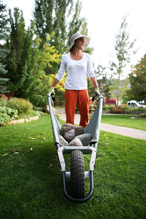 Allsop WheelEasy - Foldable Garden Cart (Wheelbarrow) with Easy Grip Handles