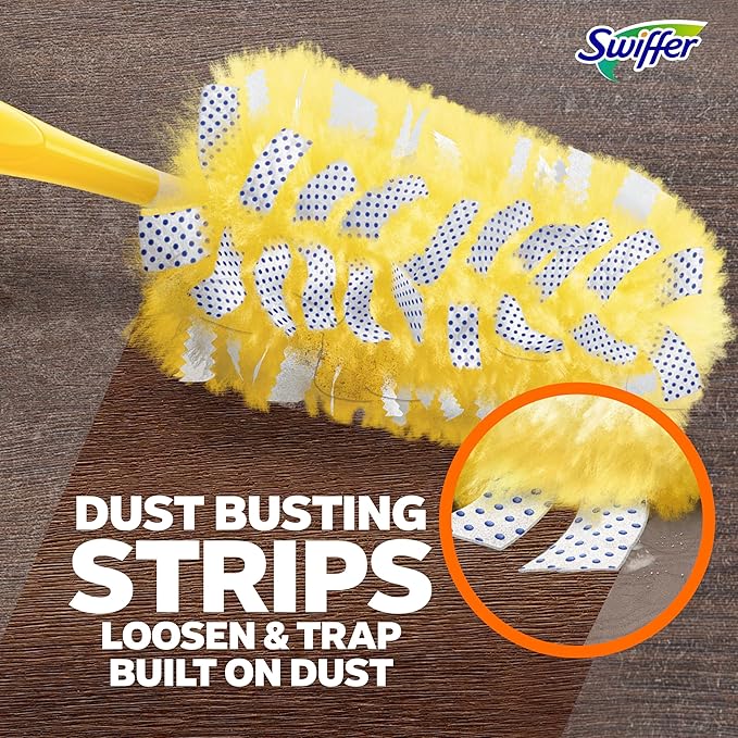 Swiffer Dusters Heavy Duty, Multi-Surface Duster Refills for Cleaning, Lavender, 24 Count (4 Packs of 6)