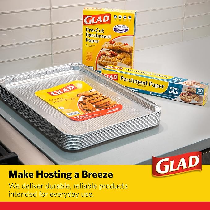 Glad Heavy Duty Aluminum Foil, 40 Square Feet | Aluminum Foil For Grilling, Roasting, Baking