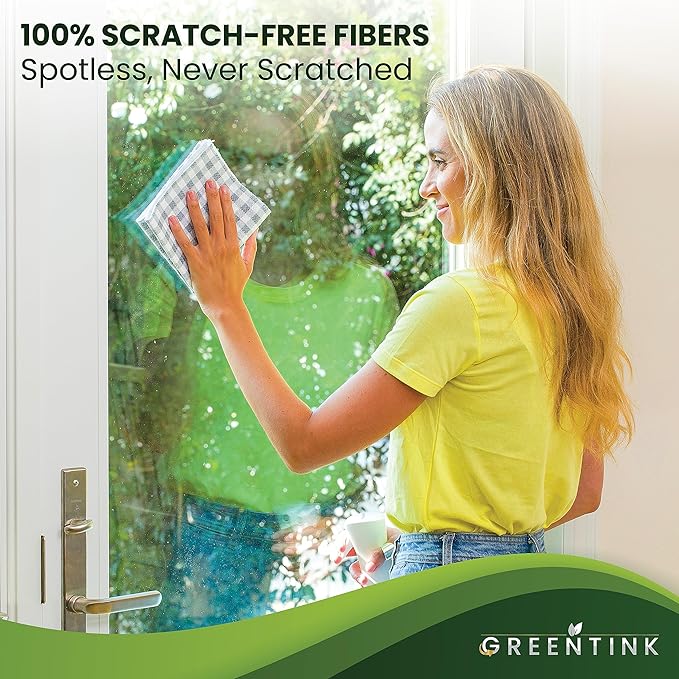 Eco-Friendly Reusable Dish Cloth Set – 24-Pk Multipurpose Kitchen Cleaning Cloth Made from Recycled Materials – Absorbent, Dish Towels & Non-Scratch Cleaning Rags, 12x12 in.